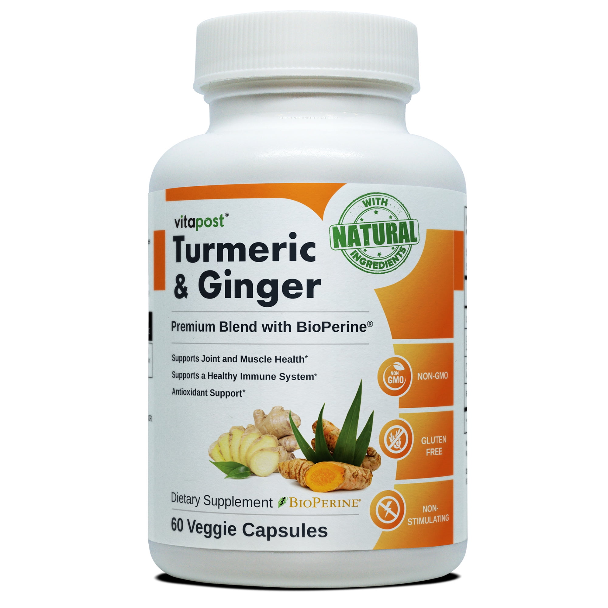 VitaPost Turmeric & Ginger Superfood Blend Supplement with BioPerine