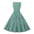 thumbnail image 4 of RYKJLWY Dresses Women Vintage Cocktail Dresses 2023 Tea Party Dress Wedding Guest Dress Black Summer Dress (Green,XL), 4 of 9
