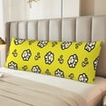 thumbnail image 5 of KLL White Popcorn Pattern Long Body Pillow Cover,20x60 Body Pillow Cases,Soft Brushed Microfiber Invisible Zipper Design-Pillow core not included, 5 of 7