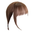 thumbnail image 1 of Extensión de cabello con flequillo con clip, elegante adorno con flecos, flequillo de aire, postizo, flequillo de aire con patillas para uso diario de Marron oscuro, 1 of 8