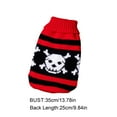 thumbnail image 2 of Tvtnvo Dog Sweater Knitted Pet Clothes Breathable Tailored with Snap Button Easy on off Velvet Lining for Warmth Lightweight All Season Comfort for Walks and Holidays Red Bust 13.7in Back 9.8in, 2 of 5
