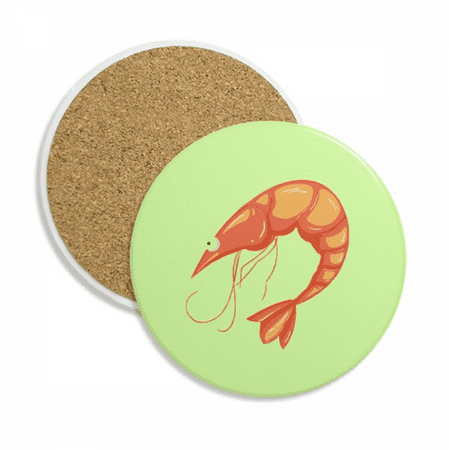 

Arthropod Seafood Shrimp Prawn Coaster Cup Mug Tabletop Protection Absorbent Stone