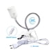 thumbnail image 5 of Portalámparas con Base E27 lámpara de mesa Flexible de 360 grados Tmvgtek con interruptor de encendido y apagado enchufe europeo Cable de alimentación para bombilla LED luz d, 5 of 8