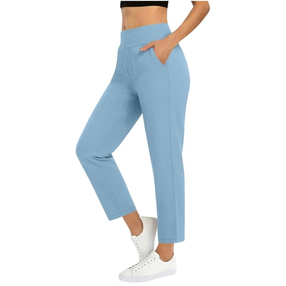 GUACER Golf Pants for Women Slim Fit Stretch High Waisted with Pockets Casual Cropped Sweatpants