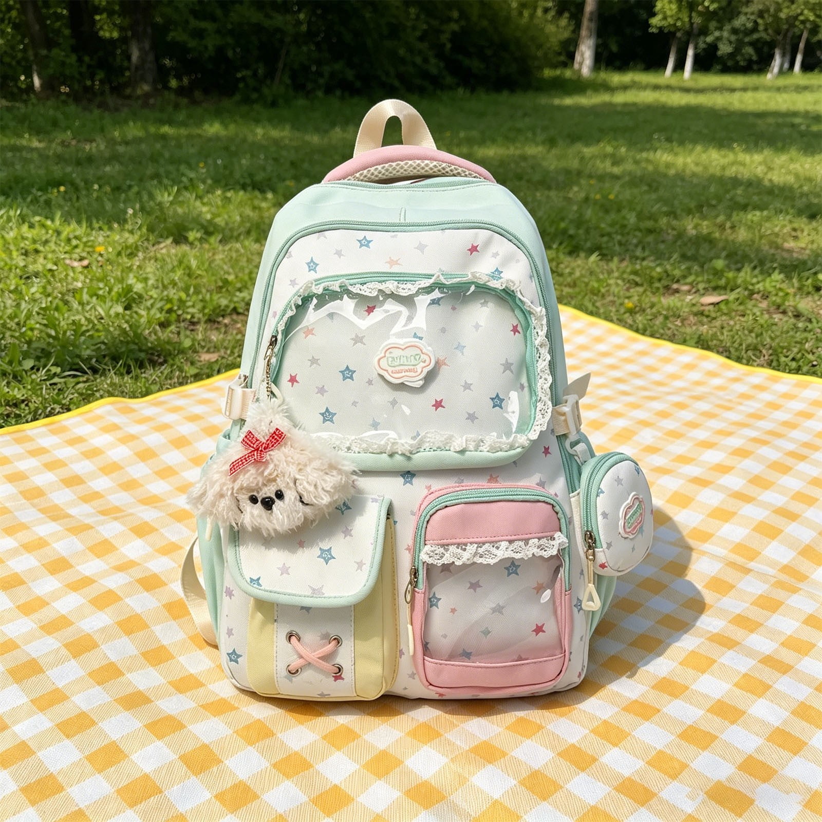 Solivara Cute Japanese Ita Backpack Aesthetic Design For Everyday Carry And Travel (Purple,one size)