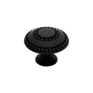 Brainerd & Liberty Hardware 272179 1.375 in. Double Beaded Round Cabinet Knob, Matte Black