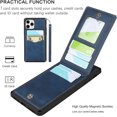 thumbnail image 3 of for iPhone 11 Pro Max Wallet Case with RFID Blocking Card Holder,PU Leather Magnetic Buttons Portrait Stand with 7 Card Slots Flip Wrist Strap Shockproof Case for iPhone 11 Pro Max 6.5",Blue, 3 of 15
