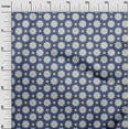 thumbnail image 3 of oneOone Cotton Cambric Medium Blue Fabric Floral Retro Craft Projects Decor Fabric Printed By The Yard 56 Inch Wide, 3 of 4