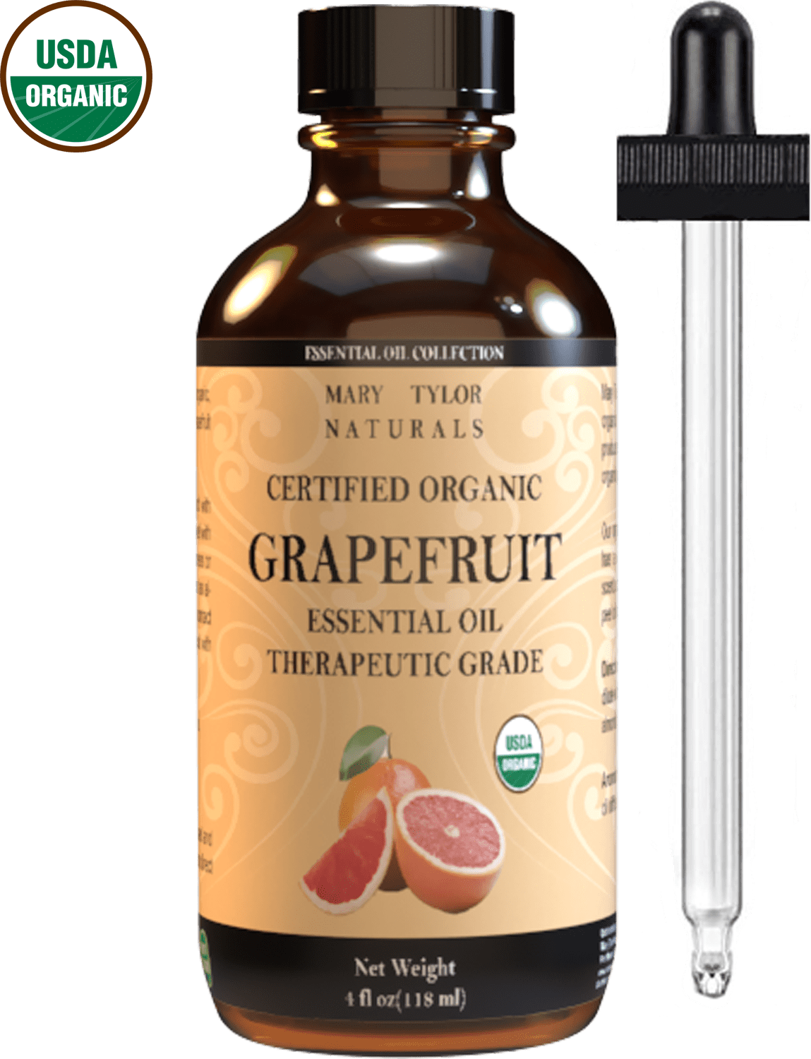 Organic Grapefruit Essential O 4 oz, USDA Certified Organic by mary