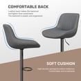thumbnail image 6 of Daluvenix Adjustable Bar Stools Set of 3, Swivel Kitchen Bar Chairs with Back, Modern Tech Fabric Island Chairs for Home Kitchen, Dark Gray, 6 of 7