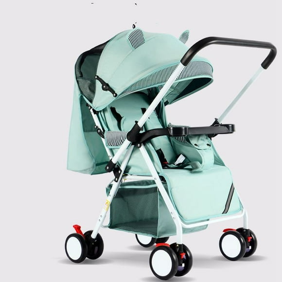 Carriola Para Bebé Industech De Bastón Plegable Color Verde