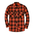 thumbnail image 2 of HAOMEILI Men's Button Down Regular Fit Long Sleeve Plaid Flannel Casual Shirts, 2 of 6