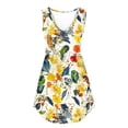 thumbnail image 6 of MYAOYI Women's Dresses Tropical Bird Floral Print Sleeveless V Neck Summer Dress Casual Babydoll Tank Sundress, 6 of 7