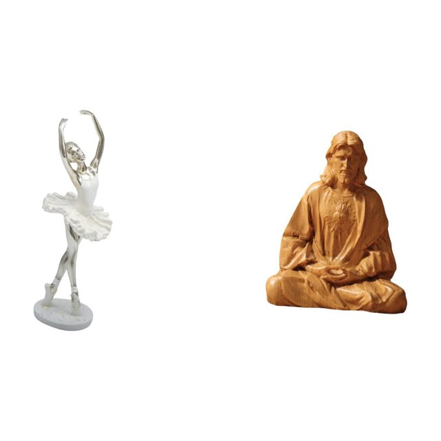 Grácil Escultura De Bailarina Con El Sagrado Corazón. Figura Artística Para Dormitorio, Oficina, Chimenea, Pasillo O Entrada. Regalo Moderno De Colección.