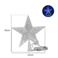 thumbnail image 2 of 2 piezas de estrella de plástico árbol de Navidad color brillante batería luminosa o decoración de árbol de Navidad de cinco estrellas USB (15 cm), 2 of 5