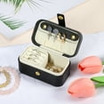 thumbnail image 6 of Unique Bargains 1pc Mini Elegant Square Jewelry Box for Travel Black, 6 of 6