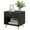 Black, variant on HOMCOM Nightstand with Drawer and Open Compartment for Bedroom, White