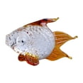 thumbnail image 5 of Hand Blown Glass Goldfish Figurine Decor Ornaments Collectible Miniature Animal Sculpture Handmade Craft for Home Entrance Study Living Room Orange, 5 of 8