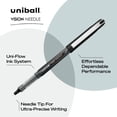 thumbnail image 3 of Bolígrafo Rollerball uni-ball Vision Stick Aguja Punta Fina Tinta Negra (Paquete de 5), 3 of 8
