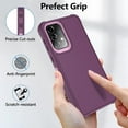 thumbnail image 4 of ORUYROP Case for Samsung Galaxy A33 5G, Samsung Galaxy A33 5G Case Heavy Duty Defender Shockproof Anti-Scratch Dustproof Rugged Protective Cover for Samsung A33 5g Purple(Without Screen Protec, 4 of 7