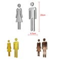 thumbnail image 3 of Calcomanías De WC Sunnimix Para Hombre Y Mujer Placa De Señalización Bronce, 3 of 7