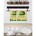 thumbnail image 3 of Happy St. Patrick's Day Kitchen Dish Towels for Drying Dishes Set of 2, Spring Coin Clovers Yellow Plaid Waffle Weave Microfiber Hand Tea Bathroom Towels Quick Dry & Absorbent Towel 15.7x23.6, 3 of 7