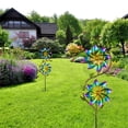 thumbnail image 4 of Outdoor Metal Windmill Lawn Decoration Sturdy Multifunctional Pinwheel Craft Artwork Rotatable, 4 of 8