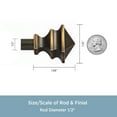 thumbnail image 7 of Kenney Arts & Crafts 28-48" Petite Café Adjustable Curtain Rod, 1/2" Dia., Oil Rubbed Bronze, 7 of 7