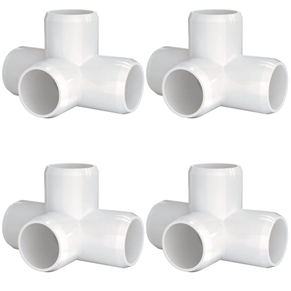 Accesorios de PVC LetsFix de 4 vías, 2 pulgadas (paquete de 4), aptos para muebles