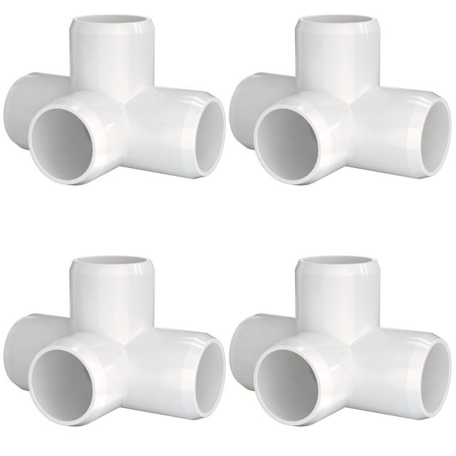 Accesorios de PVC LetsFix de 4 vías, 2 pulgadas (paquete de 4), aptos para muebles