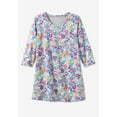 thumbnail image 3 of Woman Within Plus Size Perfect Printed Three-Quarter-Sleeve Scoopneck Tunic, 3 of 6
