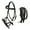 Black, variant on Horse Western English Leather Bitless Sidepull Bridle w/ Split Reins 77RS12BK