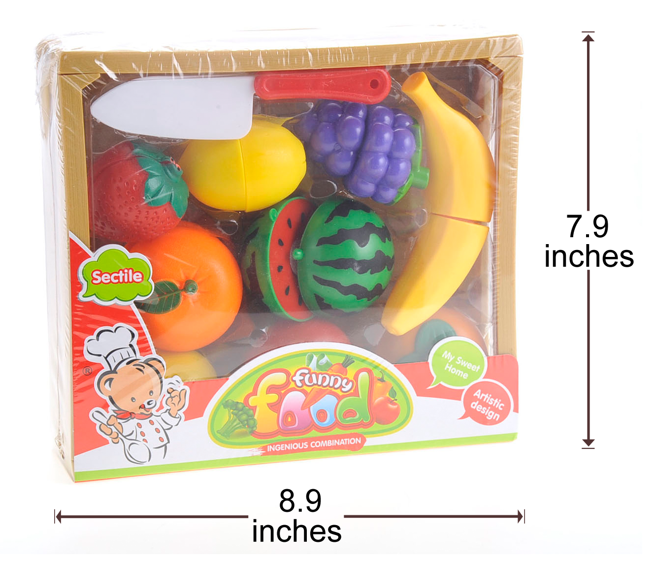 Kitchen Connection Kitchen Cutting Fruits Crate Pretend Food Playset