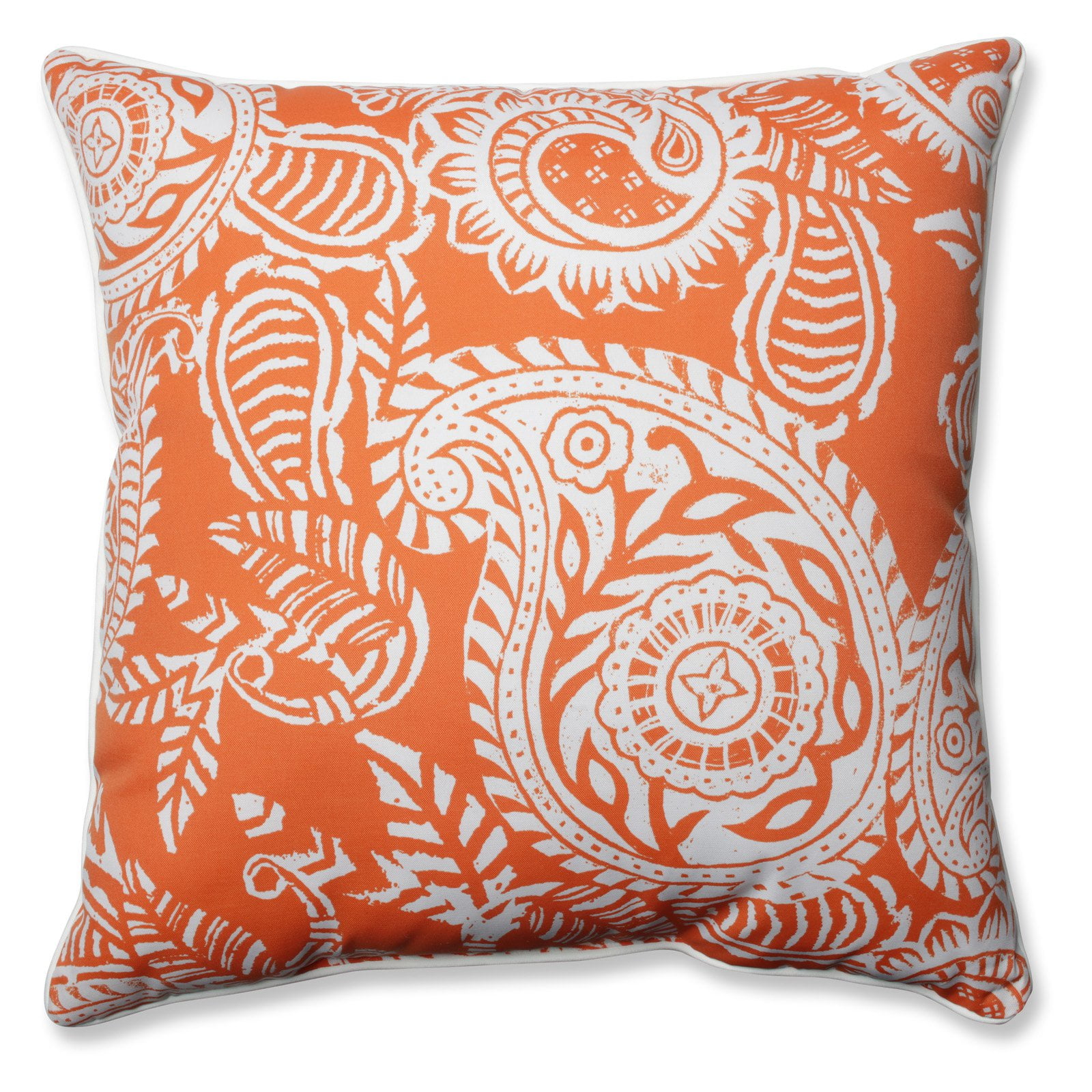 Pillow Perfect Outdoor/Indoor Addie Terra Cotta 18.5" Throw Pillow, Set of 2