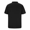 thumbnail image 4 of Birdeem Chemises pour Hommes Mode Décontractée Couleur Unie Poche Zippée Bouton Manches Courtes Col Rabattu Blouse, 4 of 12