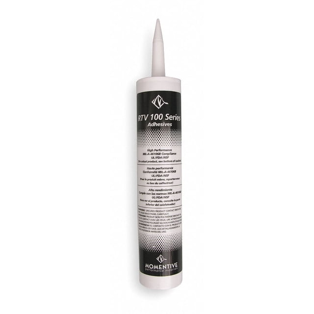 Sellador de silicona Momentive RTV 109, 300 ml, aluminio, paquete 1