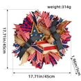 thumbnail image 3 of 17.7 Inch Patriotic American Wreaths for Front Door Red White Blue Patriotic Bows Wreath Decorations 4th of July Independence Day Memorial Day Veterans Day Farmhouse Home Décor, 3 of 9