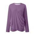 thumbnail image 3 of Women's Solid Color Bronzing Flared Sleeve Chiffon Top Female Tops And Blouses Chiffon Tops And Blouses Was Out Long Sleeve Women Top New Shirt Athletic Women Womens Tee Shirts Shirts for Women Tall, 3 of 3