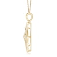 thumbnail image 2 of ANGARA Natural Bezel & Diamond Cushion Floral Pendant in 14K Yellow Gold for Women (Size-2.1mm| Color-G| Clarity-VS2) | April Birthstone, Anniversary Jewelry Gift for Women | Natural Diamond Necklace, 2 of 7