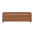 thumbnail image 3 of NPD Furniture Wendy 17.5" Faux Leather Storage Bench in Vintage Cider, 3 of 16