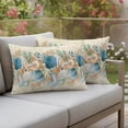 thumbnail image 3 of Outdoor Pillow Covers 20x12 Set of 2, Beach Coastal Beige Waterproof Patio Throw Pillow Covers for Couch Sofa Chair, Nautical Shell Starfish Coral Summer Decorative Pillowcases for Throw Pillows, 3 of 9