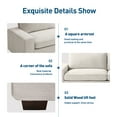 thumbnail image 4 of 88.58" Linen Three-seat Sofa with Solid Wood Frame, Living Room Chair, Couch for Small Spaces, Removable Back Cushion and Easy Tool, Beige, 4 of 10