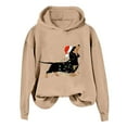 thumbnail image 2 of Cute Dog Christmas Hoodies for Women 2025 Long Sleeve Puppy Graphic Hooded Sweatshirt for Dog Lovers Pullover Tops, 2 of 6