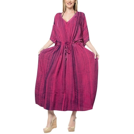 Womens Evening Free Size Party Rayon Long Tunic Dress Caftan Boho Chic Plus Size Tie Dye Kaftan For