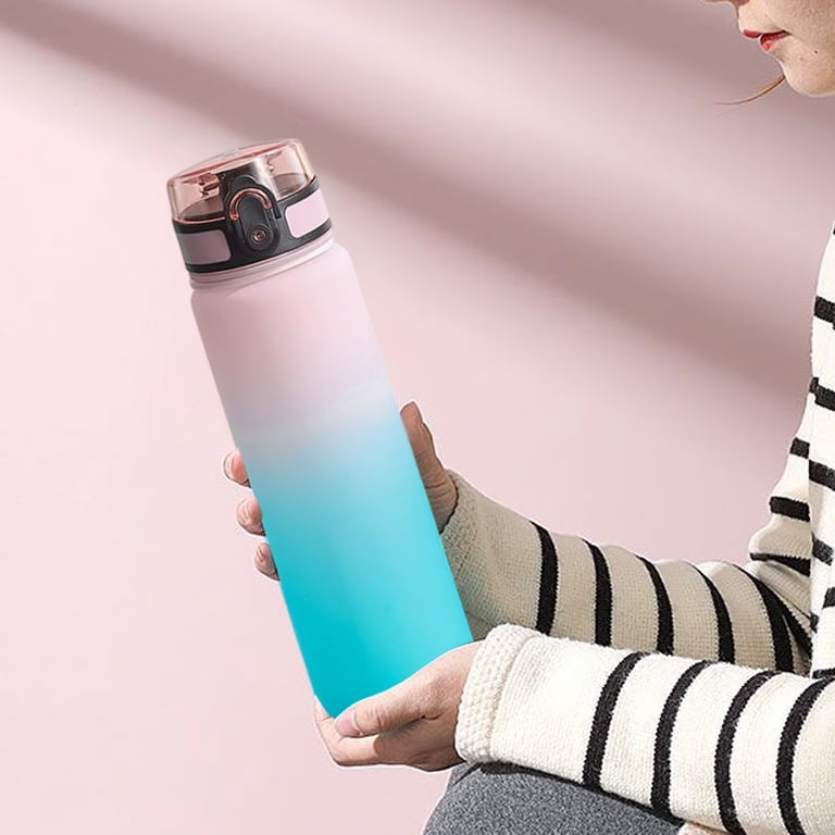 Hiroekza Large Capacity Water Bottle 34 oz / 1 L Gradient Color Outdoor  Sports Cup Leak-Proof Dishwasher Safe Built-in Filter, High-Temperature  Resistance for Hiking, Camping, School Pink - Walmart.com