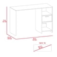 thumbnail image 3 of Cterwk 2 Shelf 1 Drawer Writing Desk, Dark Gray, 3 of 7