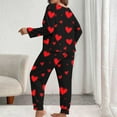 thumbnail image 6 of cfhntfmh Women's Plus Size Pajama Sets Long Sleeve Top Long Pants Sleepwear Valentine's Day Pjs Sets Matching Sets, 6 of 6