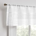 thumbnail image 2 of No. 918 Camille Macrame Lace Trim Sheer Rod Pocket Kitchen Curtains, 52"W x 14"L, 2 of 5