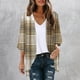 thumbnail image 1 of Cárdigan de manga larga para mujer, blusa informal estampada con bolsillo, abrigo tipo cárdigan para mujer, 1 of 3