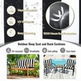 thumbnail image 5 of SDJPOI 2 Set Outdoor Deep Seat Cushions, 24"x24"X4.3" Waterproof Fade-Resistant Patio Furniture Cushions with Removable Covers & Adjustable Ties for Chairs, Sofa, Couch, 5 of 6